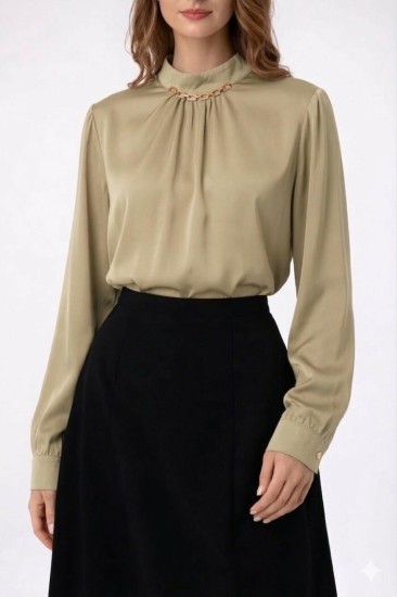 חולצה סאטן שרשרת