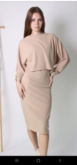 שמלה טוינסט סריג ריב