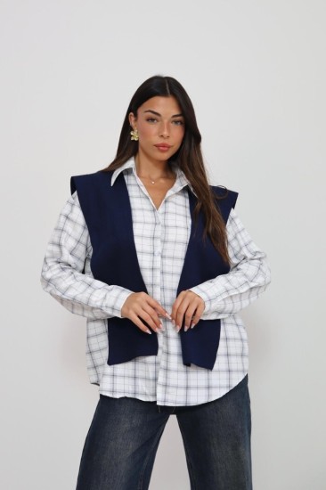 חולצה משבצות עליונית