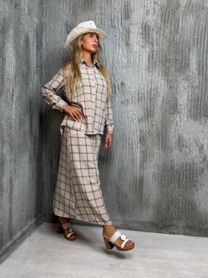 Vחליפה פשטן משבצות