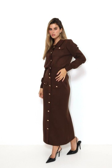 חליפה סריג כפתורי זהב