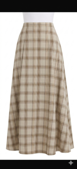 חצאית אריג משבצות