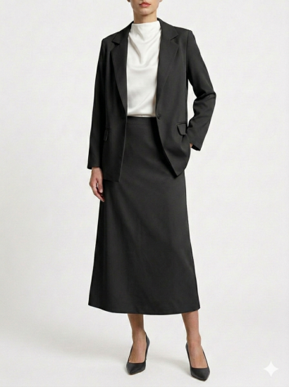 חליפה ג׳קט מחויטת בד מונקו 