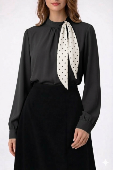 חולצה סאטן עניבה