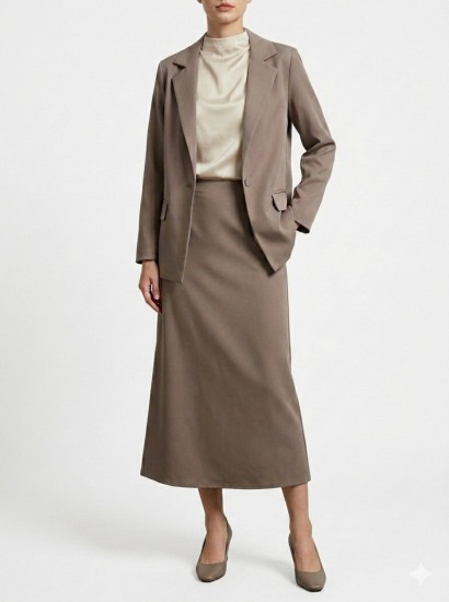 חליפה ג׳קט מחויטת בד מונקו 