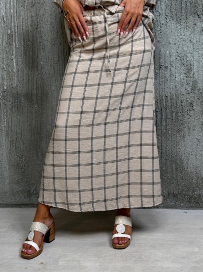 חצאית פשטן משבצות