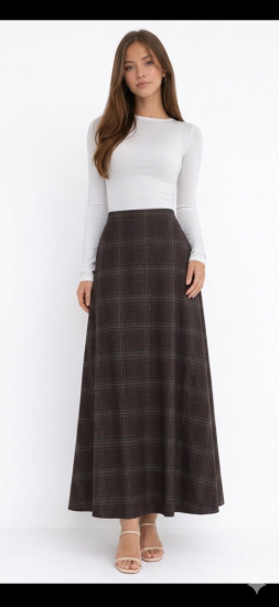 חצאית אריג משבצות