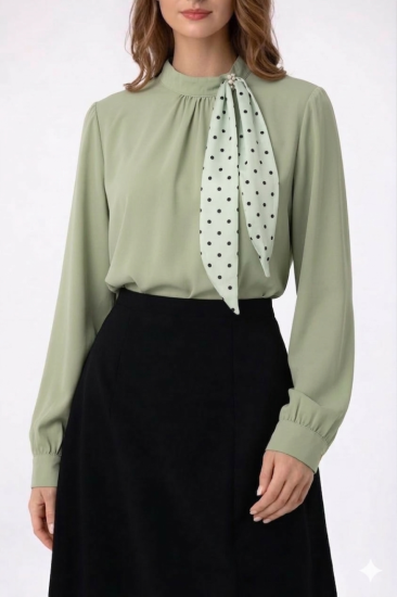 חולצה סאטן עניבה