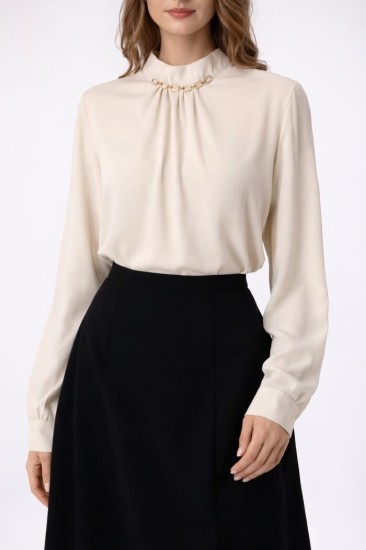 חולצה סאטן שרשרת