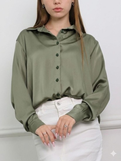 חולצה סאטן דיור כפתורים